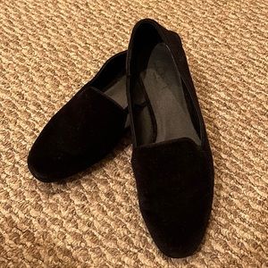 Loft Black Velvet Loafers